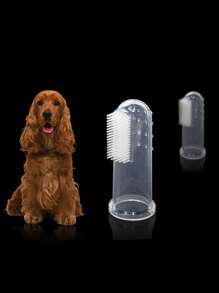 1/3/5pcs Pet Finger Toothbrush Pet Toothbrush Silicone Toothbrush Puppy Cat Finger Set Brush Finger Pet Toothbrush Small Size Suitable For Dogs And Cats