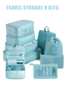 7/9件套/1 旅行收纳袋，旅行配件旅行必需品沙滩行李箱手提箱化妆包旅行包收纳袋行李套装沙滩包手提包大学必需品