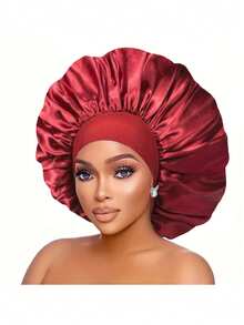 1 pieza Gorro de seda para dormir, envoltura para el cabello, pañuelo protector para trenzas, gorro de seda, gorro de satén, gorro para dormir - Multicolor - Ver 3