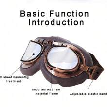 1pc Vintage Anti-Wind, Anti-Dust, Anti-Sand Cycling Goggles, Protective Eyewear For Cycling, Motorcycling, E-Bike, Helmets