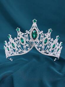 1pc Queen Crowns For Women, Rhinestone Wedding Crowns And Tiaras Crystal Princess Crown Tiaras For Prom Birthday Party Valentines Costume Royal ﻿ - Multicolor - View 5