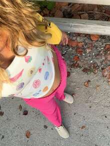 Women's Summer Camisoles Tops Spaghetti Straps Fruit Print Crop Tank Tops Streetwear - Beige - View 4