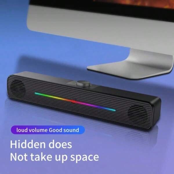 Mini Soundbar Caixa De Som Com Fio Potente Smart Tv Pc Notebook USB/P2 38CM