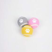 1 Dog Toy Footprints Pattern Elastic Ball Toys, Used For Training And Interactive Pet Toys