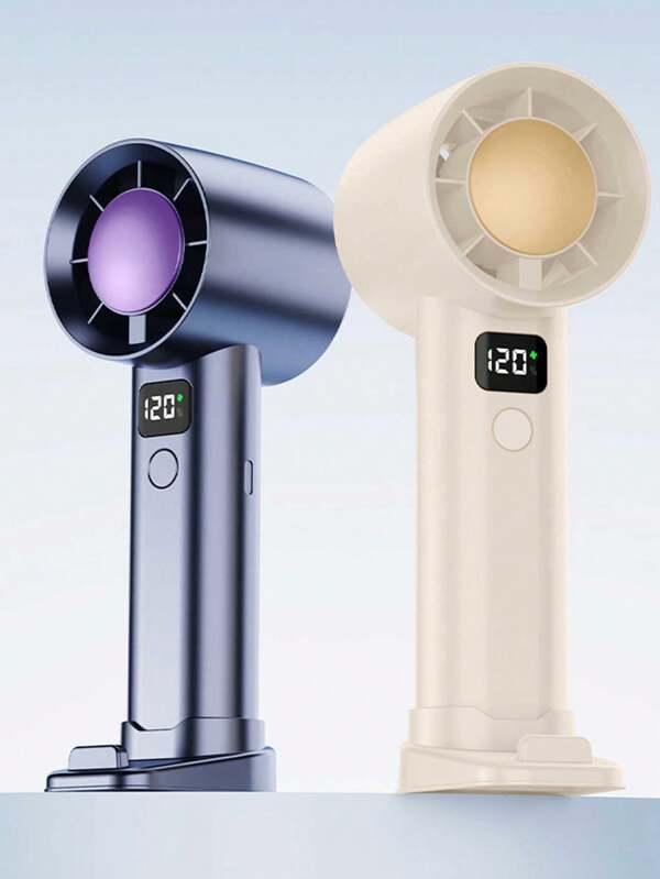 Ventilador de mano turbo de velocidad muy alta, mini ventilador eléctrico sin aspas, recargable por USB, silencioso, portátil y personal para refrescarse, ideal para exteriores y estudiantes