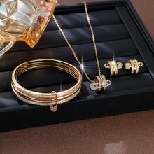 1 件时尚简约锆石手链，日常珠宝