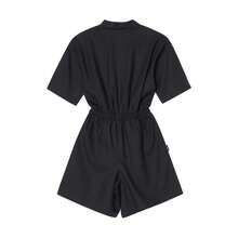 Puma Mono corto de verano para mujer con cuello, botones y mangas cortas - Negro - Ver 2