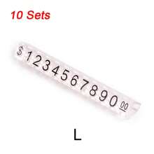 10Sets Mini Adjustable Price Tag Sets, Price Three-Dimensional Number Signs, Snap Design, Easy To Install, Can Be Used For Jewelry, Watches And Daily Office Display Price Signs, Suitable For Display Stands, Small Counters, Jewelry Retail Stores, Automatic Vending Machines, Store Decorations