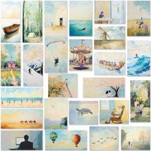 50 片户外贴纸 风景贴纸 美学贴纸 自然贴纸 卡通贴纸 植物贴纸 Kpop 贴纸 乙烯基防水贴纸 美学笔记本电脑贴纸包 滑板贴纸 水瓶贴纸 笔记本贴纸