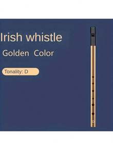 1pc Professional Irish Whistle, C/D Key Metal Whistle, Lacquered Finish, High Pitch Range, Suitable For Performance And Musical Practice,Clarinet Accessories,Flutes Music,Bag Violon - Multicolor - View 11