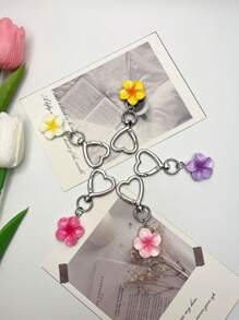 1 pieza Llavero con flor de Plumeria rosa/blanca/amarilla/morada/roja, accesorio de mujer, decoración para teléfono, cartera, bolso, mochila, graduación, boda, dama de honor, fiesta