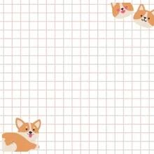 1pc New Corki-Themed Sticky Notes - Cute Orange-Brown Corki-Patterned Sticky Notes For Schools, Offices And Households, Perfect For Students, Teachers And Dog Lovers