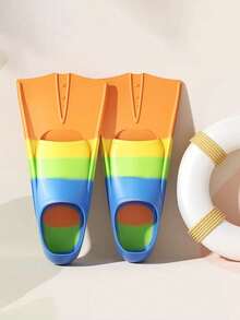 Floating Swim Fins - Training Fins For All Ages - Improves Kicking Technique And Body Position, Beach Essentials, Beach Accessories, Pool Float - Orange - View 9