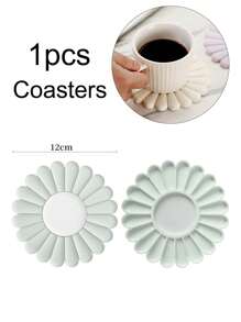 1pc Silicone Trivet Mat Non-Slip & Heat Resistant Hot Pads For Kitchen Countertop Perfect Trivet For Hot Dishes Modern Design Pots & Pans Holder Chic Daisy Flower Silicone Table Mats Heat Resistant, Easy Clean Coasters & Pot Holders