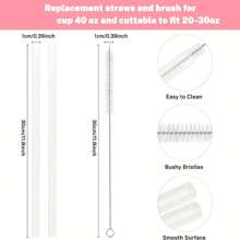 Accesorios compatibles con la Copa : 2 tapas de pajitas con flores, 3 tapones a prueba de derrames de silicona para el vaso de 40 onzas con tapa y asa, 2 fundas protectoras de silicona para la pajita y 1 cepillo, suministros de regreso a la escuela