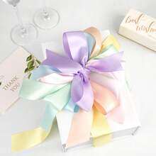 6 rollos de cinta de satén pastel de 1 pulgada | Set de cintas de regalo para ramos de flores, manualidades, cumpleaños, fiestas, bodas, decoraciones de fiesta de graduación - 30 yardas - Multicolor - Ver 10