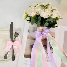 6 rollos de cinta de satén pastel de 1 pulgada | Set de cintas de regalo para ramos de flores, manualidades, cumpleaños, fiestas, bodas, decoraciones de fiesta de graduación - 30 yardas - Multicolor - Ver 4