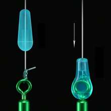 100 件/批 高品质橡胶太空豆 海鲤飞钓蓝色橡胶椭圆形塞子 钓鱼浮标 - 彩色 - 查看 2