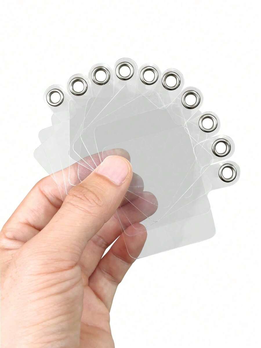 10pcs Mobile Phone Case Holders, Lanyard Clips For Phone Cases - Clear - View 1