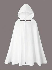 Men's Hooded Cloak Costume, Pirate Robe For Easter Holiday Party - White - View 1