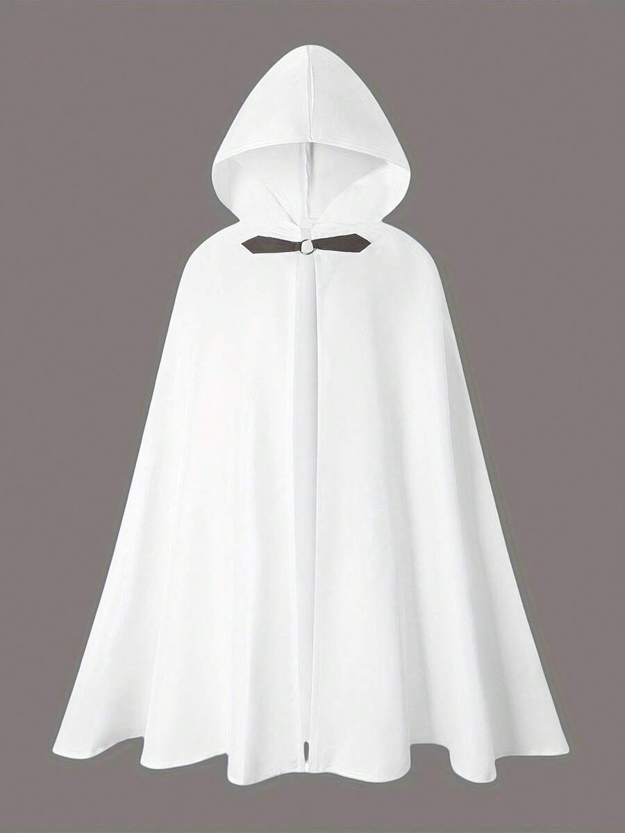 Men's Hooded Cloak Costume, Pirate Robe For Easter Holiday Party - White - View 1