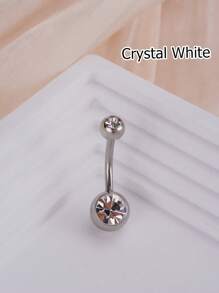 1 buc inel la modă din oțel inoxidabil cu zirconiu cubic, inel pentru buric potrivit pentru buric, bijuterii pentru piercing pentru buric, bară de piercing pentru buric, inele pentru buric, unghii pentru buric, inele pentru buric, bijuterii pentru piercing pentru buric pentru femei și fete, purtare zilnică