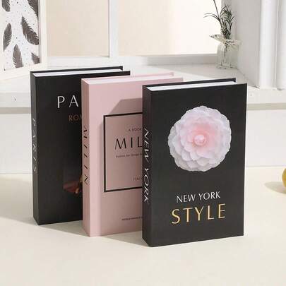 1pc/3pcs Vintage Style Decorative Fake Books, Suitable For Various Scenarios (Room Decor, Home Decor, Bedroom Decor, Living Room Decor, Office Decor, Bathroom Decor, Tabletop Decor, TV Cabinet, Lobby, Bookshelf, All Kinds Of Holiday Gifts)
