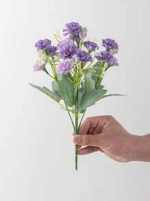 1/3PCS Artificial Hydrangea Flowers Silk Carnation Bouquets Fake Bulbous Chrysanthemum For Spring Autumn Decorations, Wedding Vase For Home,Room, Dining Room, Bedroom, Bathroom Decorations,Mother Day Gift,Festival Birthday Party Accessories, Outdoor Garden Decorations,Fall Decor,Autumn
