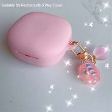 Llavero, cordón compatible con los auriculares Redmi Buds 6 Play, funda protectora de silicona suave - Con hebilla para colgar - Ver 5