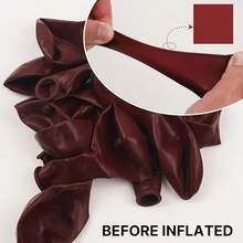 PartyWoo - Globos blancos de 120 piezas de diferentes tamaños, paquete de 18, 12, 10, 5 pulgadas, kit de de globos de látex blanco mate para boda, novia, graduación, shower, decoraciones de - Rojo-y75 - Ver 3