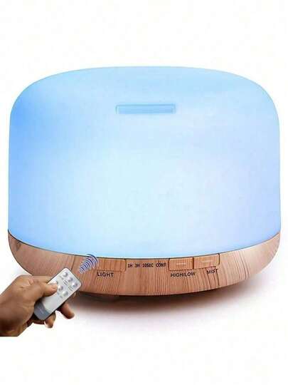Umidificador Difusor Aromatizador  130ml Ultrassônico Estilo Branco com Led 7 cores com controle