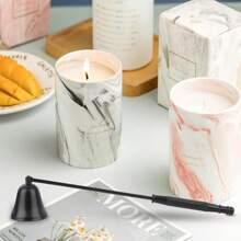 1PC Black/Brass Candle Snuffer, Stainless Steel Candle Tools Accessories Candle Buffer Wax, Candle Extinguisher With Handle Candlestick Candle Wicks Flame For Candle Lovers, Gift, Everyday Use, Putting Out Extinguish Candle Wicks Flame Safely Sweet Water Decor Black Candle Snuffer