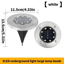 Luci solari Solpex per esterni, luce solare da giardino, luci solari da esterno impermeabili, Luci da esterni solari, Luce notturna, Lampada a LED, In acciaio inossidabile 8/10/16 LED luce notturna con design a perline luminose di grandi dimensioni