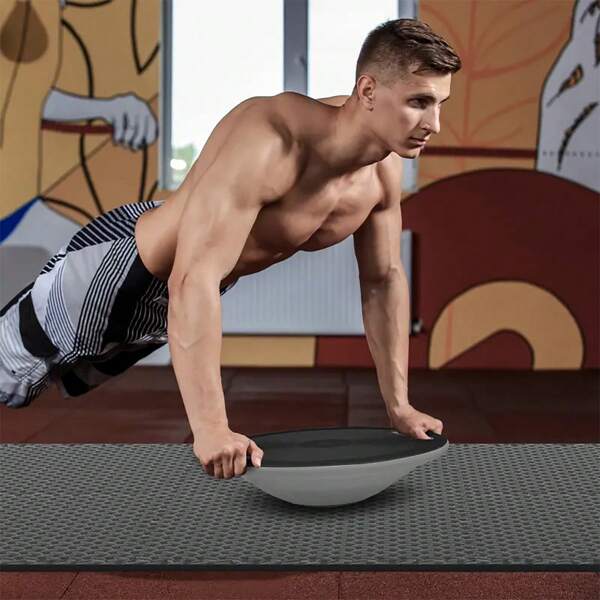 Erwachsenen Schaukel-Balanceboard, 39,5 cm TPR rutschfeste Oberfläche mit Griff für Rumpftraining, Stabilitätsboard für Heimfitnessraum