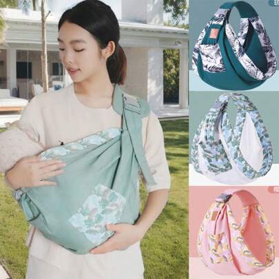 1 szt. Jednokolorowe nosidełko w kolorze różowym, odpowiednie dla noworodków i małych dzieci, można nosić poziomo lub pionowo