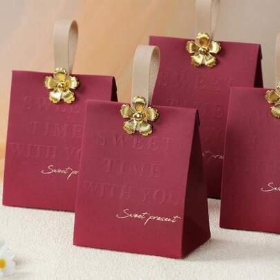 10 قطع أكياس هدايا حلوى أسلوب أوروبي فاخر، مناسبة لحفلات الزفاف وأعياد الميلاد والمناسبات والفعاليات الرسمية