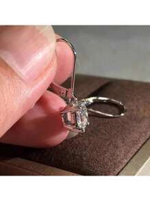 Elegant Square Pendant And Round Earrings Set - Ideal For Weddings And Special Occasions