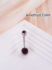 1 buc inel la modă din oțel inoxidabil cu zirconiu cubic, inel pentru buric potrivit pentru buric, bijuterii pentru piercing pentru buric, bară de piercing pentru buric, inele pentru buric, unghii pentru buric, inele pentru buric, bijuterii pentru piercing pentru buric pentru femei și fete, purtare zilnică