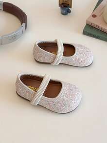 Girl's Shiny Flat Shoes, Round Toe Soft Bottom Princess Flats, Suitable For Travel, Outdoor Stroll And Casual Home Wear, Summer