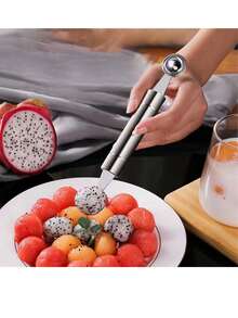 二合一瓜挖球器和雕刻刀套装，适用于西瓜、哈密瓜、冰淇淋勺，是家庭聚会摆盘的必备工具。 - 彩色 - 查看 14