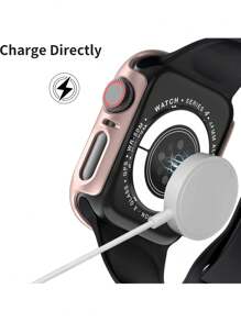 4 pièces/set Boîtier de montre intégré en PC + verre trempé pour hommes et femmes, coque de protection mode anti-chute, pour Coque 38/40/41/42/44/45/46/49mm, pour Series Ultra/SE/10/9/8/7/6/5/4/3/2/1, accessoires de boîtier de montre intelligente