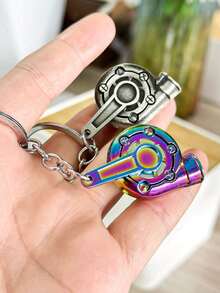 Creative Car Parts Model Turbo Metal Keychain, Mini Turbo Keychain For Car Enthusiasts, Gifts For Car Enthusiasts, Men's Gifts, Men's Keychain Gifts, Car Enthusiasts Keychain - A - View 4