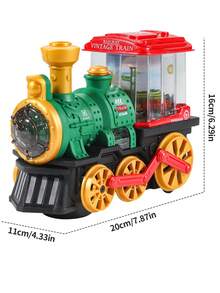 Kids Electric Train Spray Steam Toy Car, Omnidirectional Locomotive Model With Lights And Music, Head-Up Sensory Training Crawling Toy For Children - Multicolor - View 9