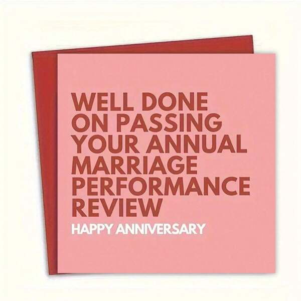 1PC Funny & Unique Text Greeting Card For Love, Anniversary, Anniversary Day Gift For Partner, Suitable For Gifts To Partners ( Included Envelope )