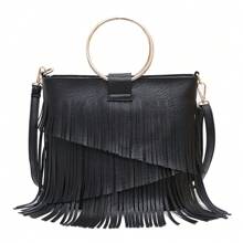 European And American Fashion New Irregular Tassel Bag  Music Festival Iron Handbag Single Shoulder Crossbody Women's Bag