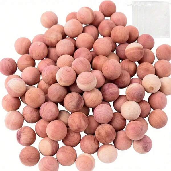 Cederhouten ballen voor kledingkasten en lades, kamferballen, natuurlijk insectenwerend middel, natuurlijk anti-insectenwerend middel, fris geurende opbergorganizers, -verfrisser voor kasthangers, lades, woondecoratie, garderobeverfrissers | Natuurlijke decoratie | Natuurlijk cederhout