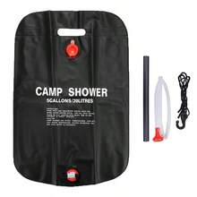 20L 便携式露营淋浴包，带可拆卸软管和可开关淋浴喷头，适合户外露营和旅行，两种款式随机发货