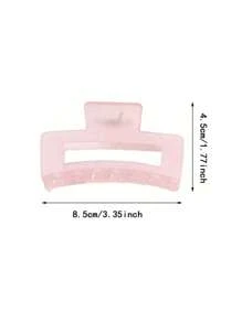 4 Stück Morandi Rosa rechteckige Haarklemmen, mädchenhafte Halbdutt Haargummis, Cut Out Haarspangen als lässige elegante Accessoires, praktisches Geschenk für Schule, Thanksgiving, Jahrestag Sommer