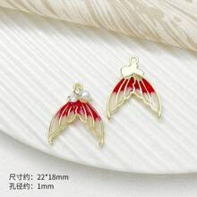 5/10pcs Elegant Mermaid Pendant, High-End Color Charm For Bracelet Necklace Earring DIY Jewelry Finding