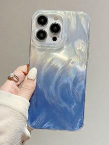 1 件扎染羽毛图案全覆盖 TPU 防震手机壳，兼容 16、15、14、13、12、11 Pro Max 及系列防水防摔防刮